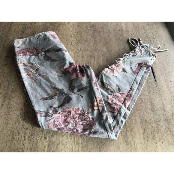 Chaser Vintage Floral Lace Up leggings - M - Picture 7 of 8